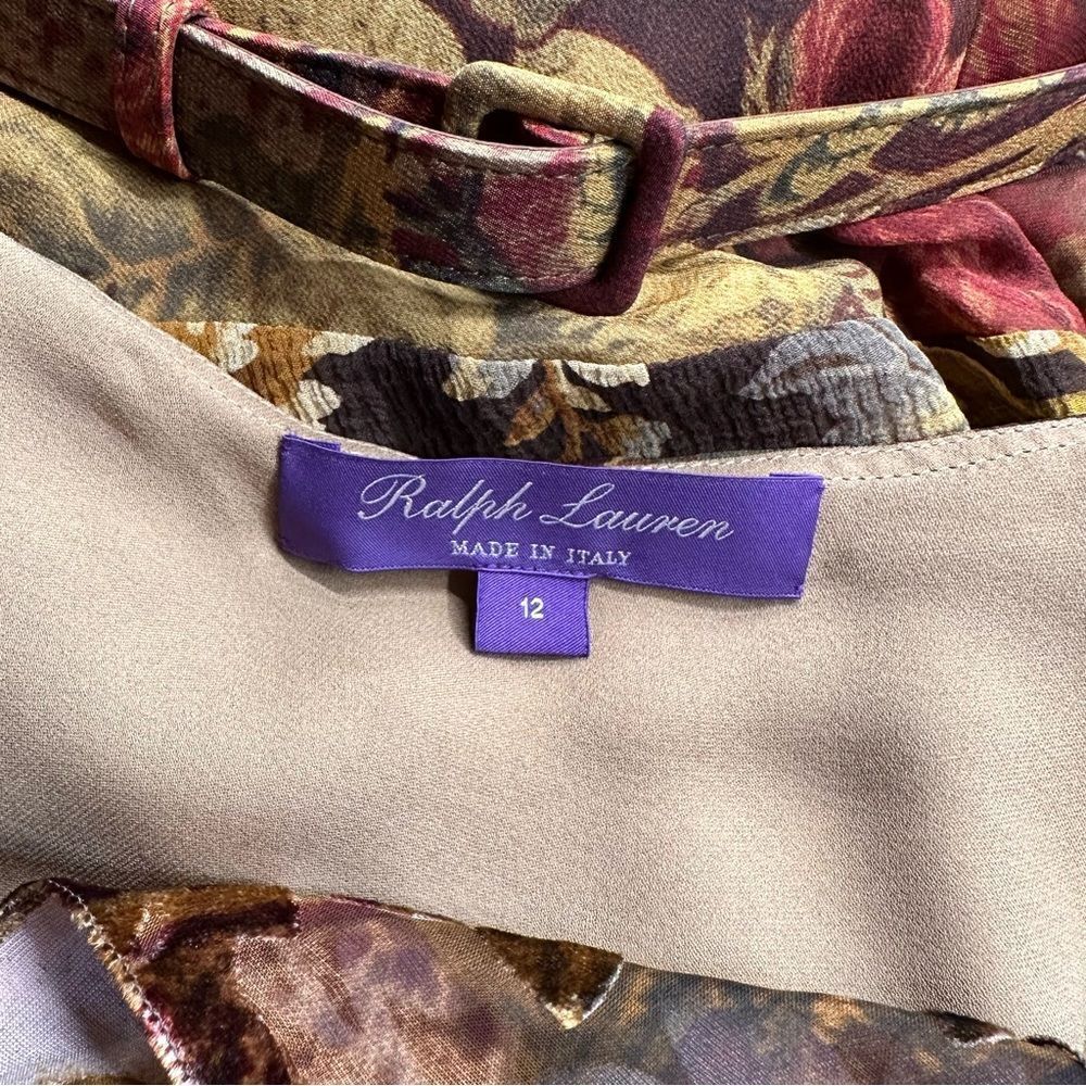 Ralph Lauren Fall 2022 Collection Deklan Floral Print Silk Day Dress - Picture 4 of 17